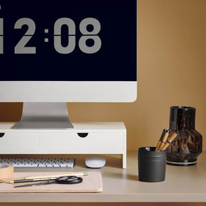 Monitorerhöhung Monitorständer mit Schubladen Weiss BBF02-W