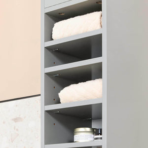 Bad Hochschrank Badschrank Badregal Hellgrau BZR34-HG