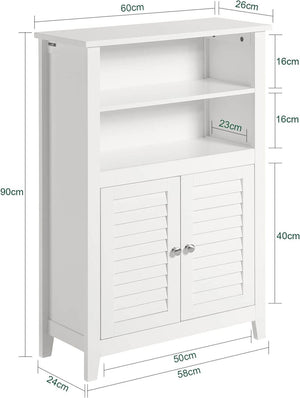 Badkommode | Badzimmerschrank | Flurschrank Weiss BZR13-W