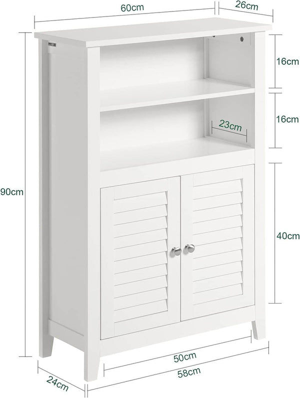 Badkommode | Badzimmerschrank | Flurschrank Weiss BZR13-W