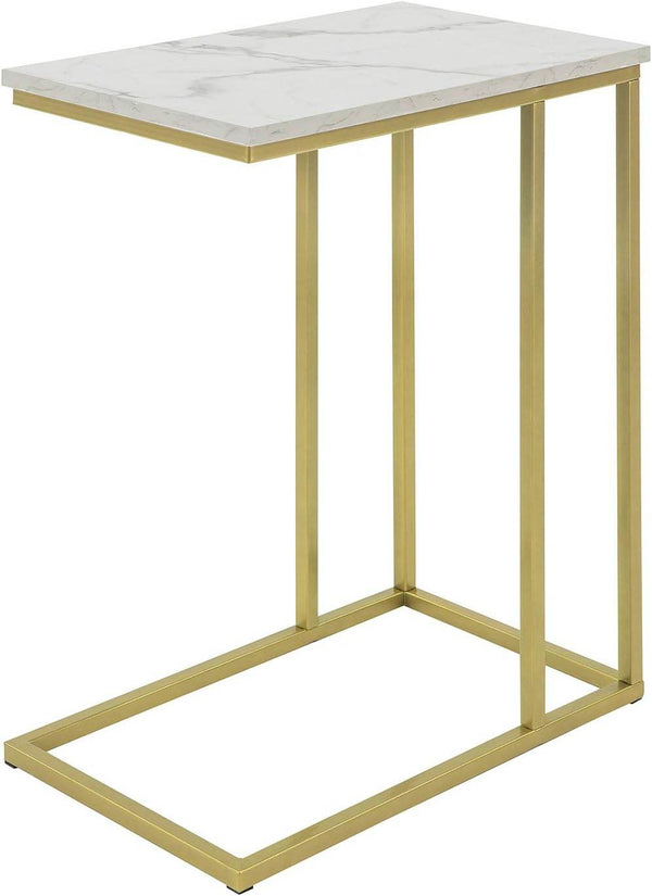 Beistelltisch | Pflegetisch mit goldenem Metallgestell | Couchtisch Sofa | FBT87-G