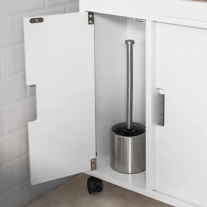 Badrollwagen | Nischenschrank | Badschrank Weiss BZR02-W