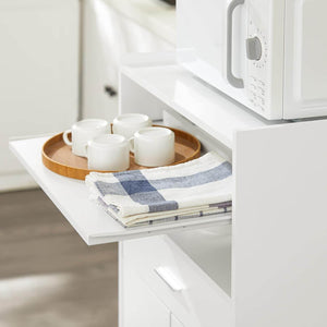 Küchenschrank | Mikrowellenschrank | Rollschrank Weiss FSB09-W