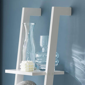 Leiterregal | Treppenregal | Badregal Weiss FRG15-W