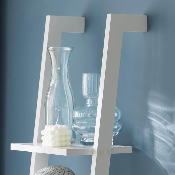 Leiterregal | Treppenregal | Badregal Weiss FRG15-W