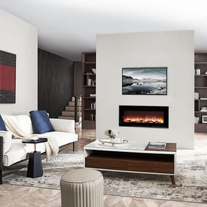 BALDERIA Fiamma 40" Elektrischer Einbaukamin, LED 3D-Flammeneffekt 2000W