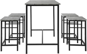 Bartisch mit 4 Hockern | Bartisch set | 5-teilig | OGT11-HG