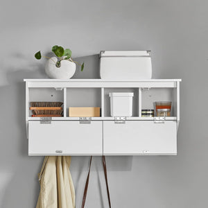 Wandgarderobe | Hängeregal | Flurgarderobe Weiss FHK24-W