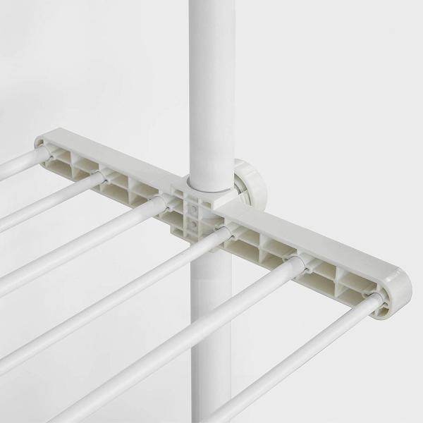 Teleskop Kleiderstange | Kleiderstangen System | Verstellbares Garderobenständer | Weiss