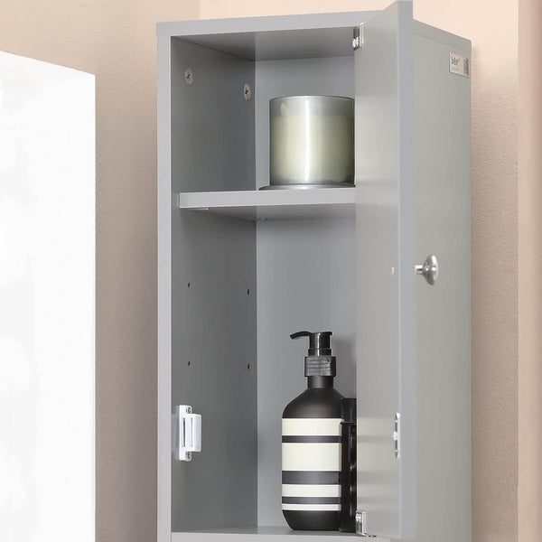 Bad Hochschrank Badschrank Badregal Hellgrau BZR34-HG