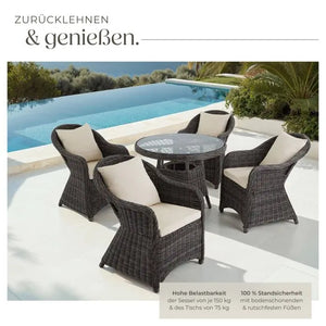 Aluminium Rattan Sitzgruppe Zürich