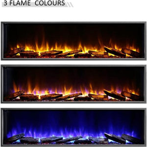 BALDERIA Amazona 56" Elektrokamin mit LED Einbaukamin mit Heizung