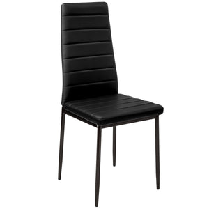 8x Esszimmerstühle, Kunstleder, schwarz