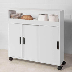 Badrollwagen | Nischenschrank | Badschrank Weiss BZR02-W