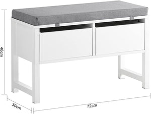 Sitzkommode | Sitzbank mit Stauraum | Schuhbank | Weiss FSR88-W