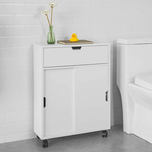 Badrollwagen | Nischenregal | Badschrank Weiss BZR31-W