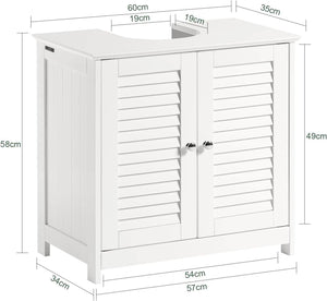 Waschbeckenunterschrank Badezimmerunterschrank Weiss FRG237-II-W