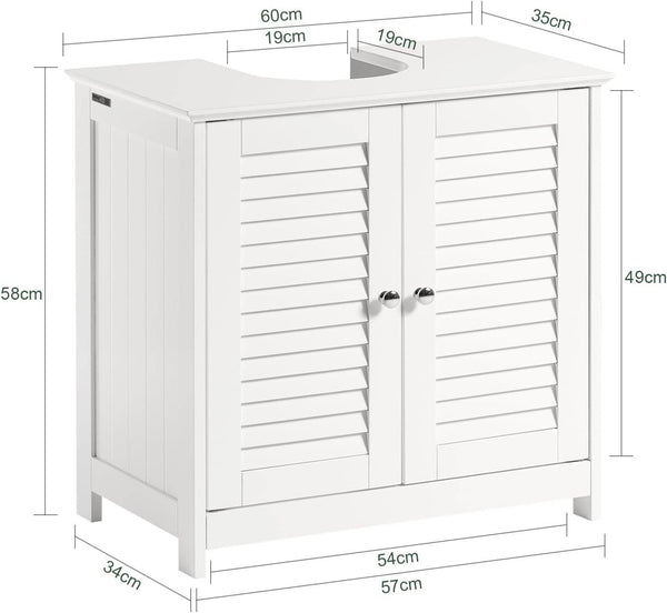 Waschbeckenunterschrank Badezimmerunterschrank Weiss FRG237-II-W