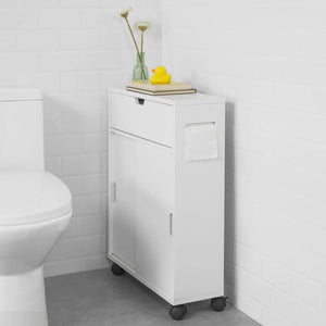 Badrollwagen | Nischenregal | Badschrank Weiss BZR31-W