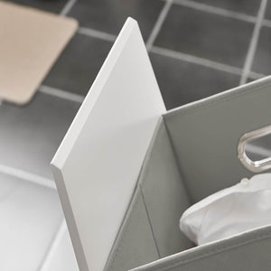 Wäscheschrank mit ausklappbarem Wäschesack | Wäschesammler | Wäschekorb | Weiss BZR100-W