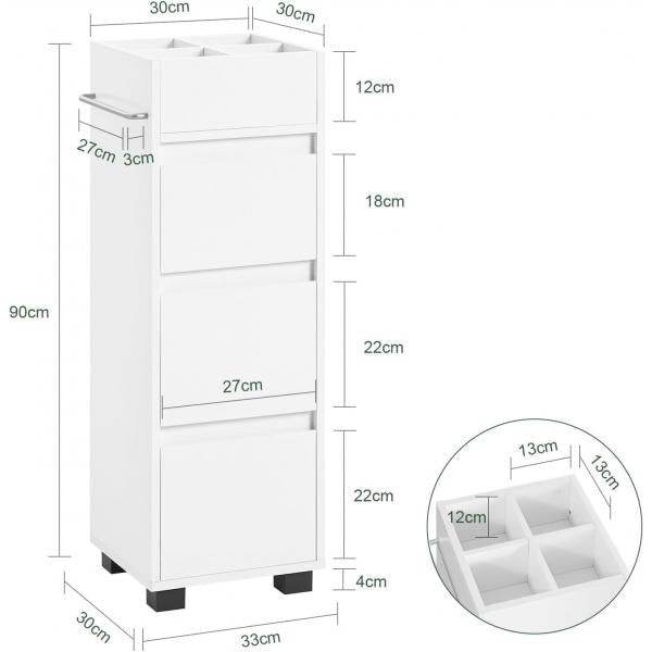 Badezimmerschrank | Badkommode | Midischrank