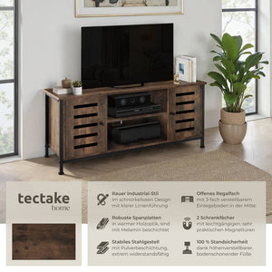 TV-Board Carlow Industrial Holz dunkel, rustikal