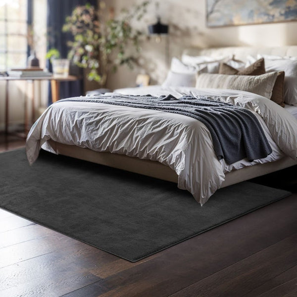 Short pile carpet Soft Zone anthracite 120 x 170 cm 