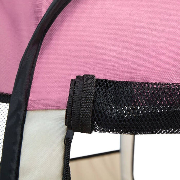 Tierlaufstall aus Polyester, rosa