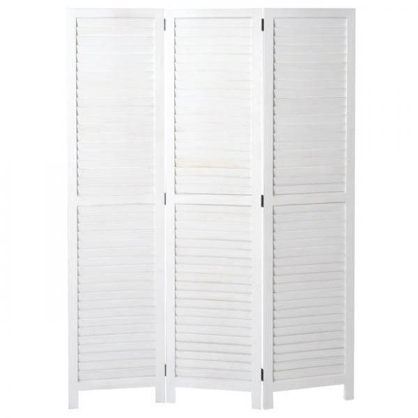 Paravent HWC-C30, Raumteiler Trennwand Sichtschutz, Shabby-Look Vintage, 170x120cm ~ weiss