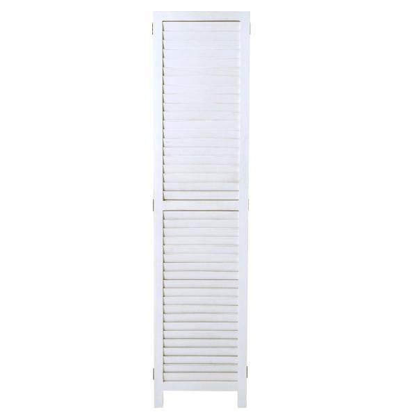 Paravent HWC-C30, Raumteiler Trennwand Sichtschutz, Shabby-Look Vintage, 170x120cm ~ weiss