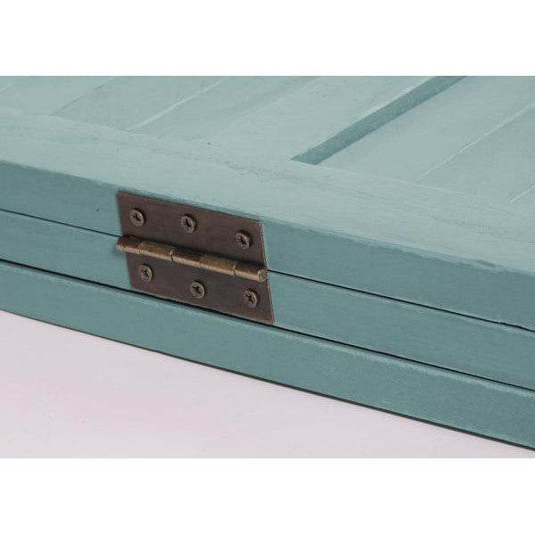 Paravent HWC-C30, Raumteiler Trennwand Sichtschutz, Shabby-Look Vintage, 170x120cm ~ grün