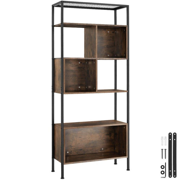 Regal Hastings Industrial Holz dunkel, rustikal