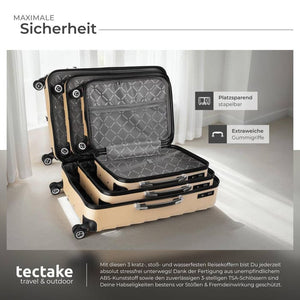 Trolley Set 3-tlg. aus Hartschale, champagner