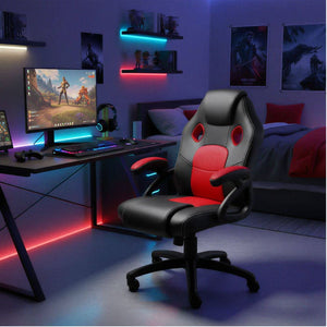 Mike office chair, black/red