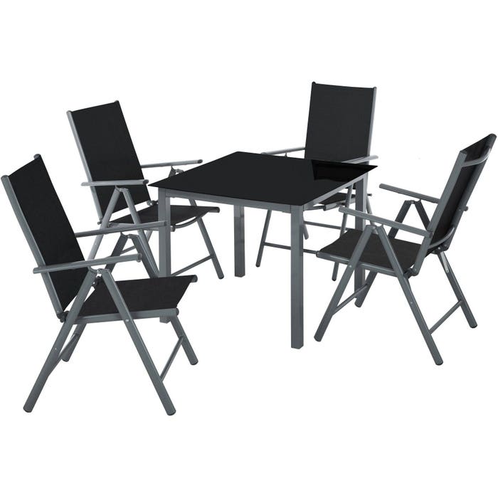 Aluminium Sitzgruppe Stabia anthrazit