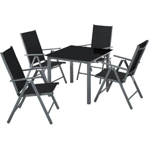 Aluminium Sitzgruppe Stabia anthrazit