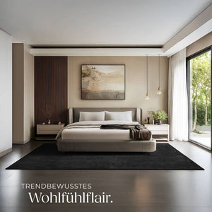 Tapis à poils courts Soft Zone noir 200 x 290 cm 