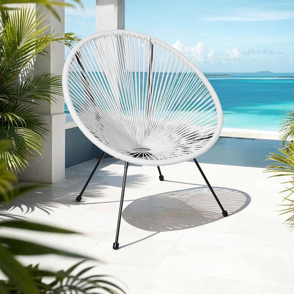 2 Gartenstühle Santana mit Tisch weiss