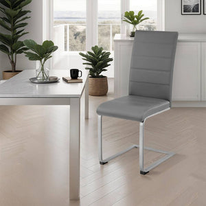 8 Esszimmerstühle Schwingstühle grau