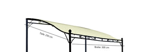 Ersatzdach für Anbaupavillon PVC-beschichtet