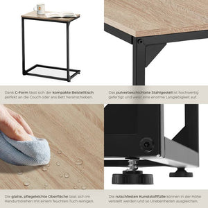 Beistelltisch Cardiff Industrial Holz hell, Eiche Sonoma