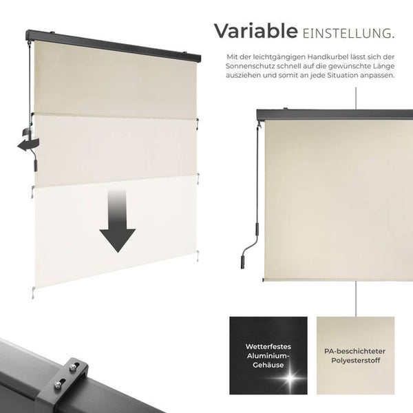 Senkrechtmarkise Eloise beige 160 x 250 cm