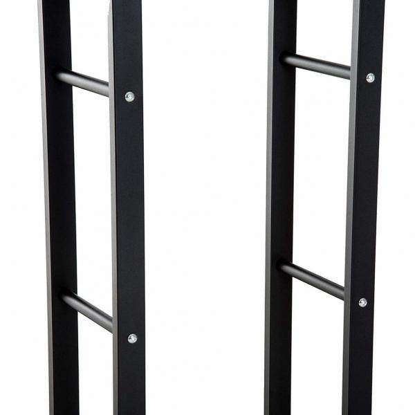 Kaminholzregal Kaminholzständer 100kg Stahl Schwarz
