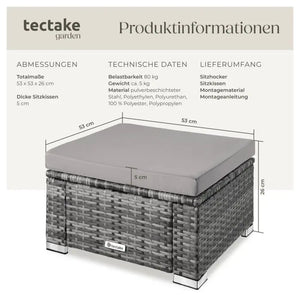 Rattan Sitzhocker Bitonto