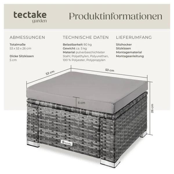 Rattan Sitzhocker Bitonto