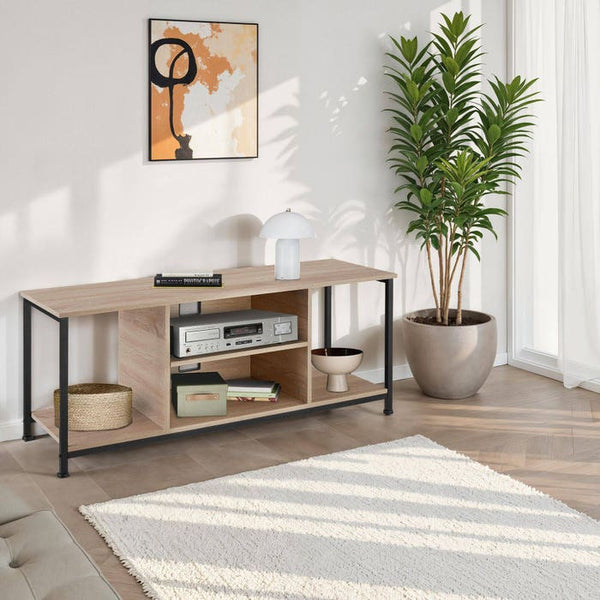 TV-Regal Denver Industrial Holz hell, Eiche Sonoma 120 cm