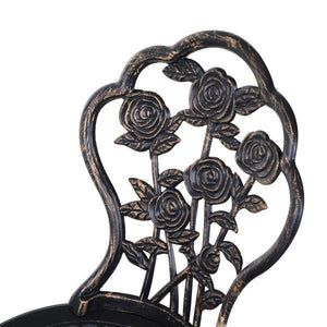 Gartenmöbel 3 tlg. Gartenset Sitzgruppe Tisch Stuhl Metall Bronze