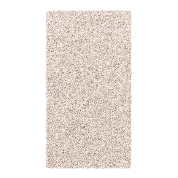 Tappeto a pelo lungo 60 x 110 cm crema