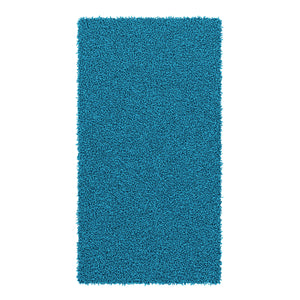 Tappeto a pelo lungo 60 x 110 cm turchese