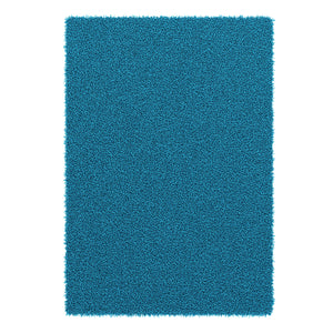 Tappeto a pelo lungo 80 x 150 cm turchese